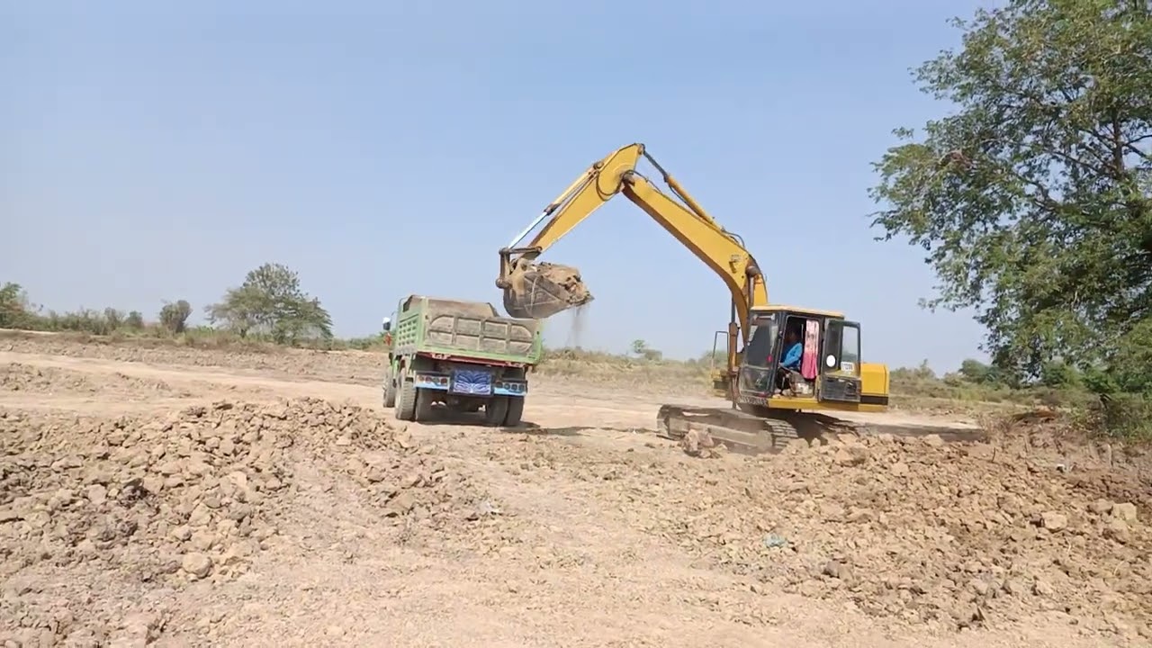 New day White Cat 385C Excavator Loading Coal On Mercedes & MAN Trucks | Mining Operation 4K
