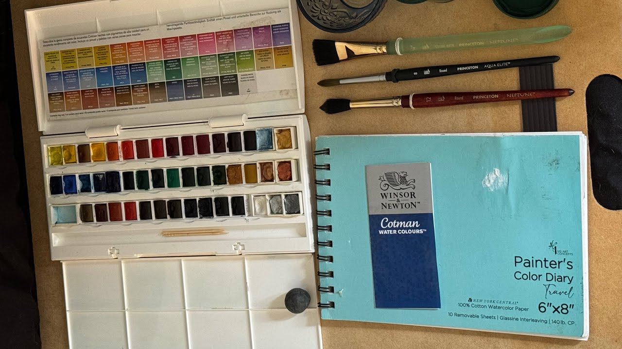 Swatching W&N Cotman Studio Set Palette & W&N Cotman Metallic Watercolor Tube Set!