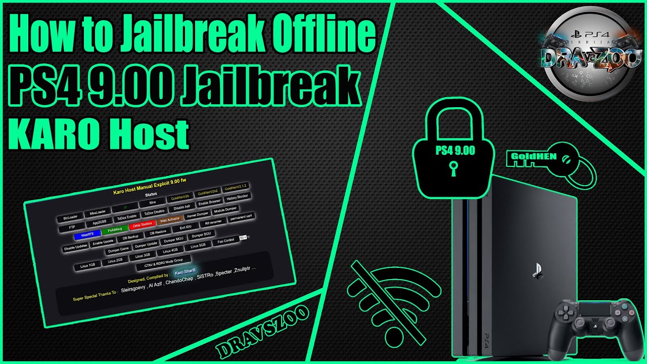 PS4 - How to Jailbreak the PS4 9.00 Offline + Payloads Offline