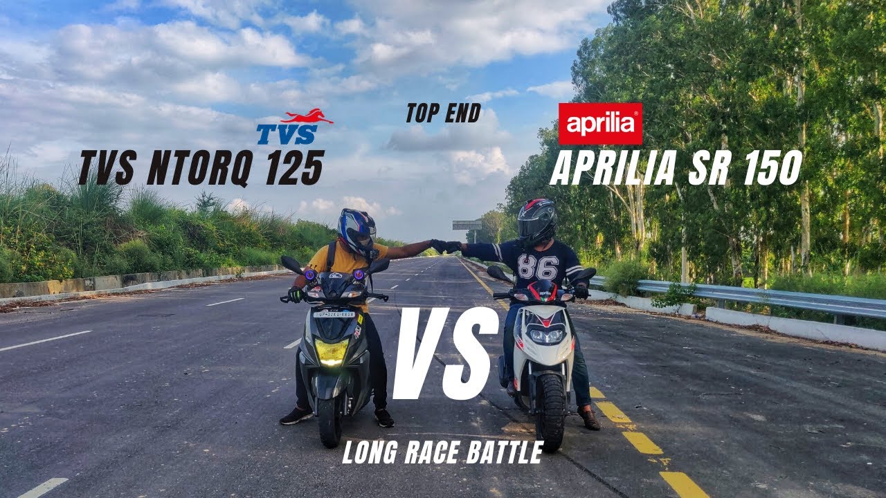 Tvs Ntorq 125 Vs Aprilia SR 150 Scooter Long Race | Performance Test 150cc vs 125cc | Ksc Vlogs