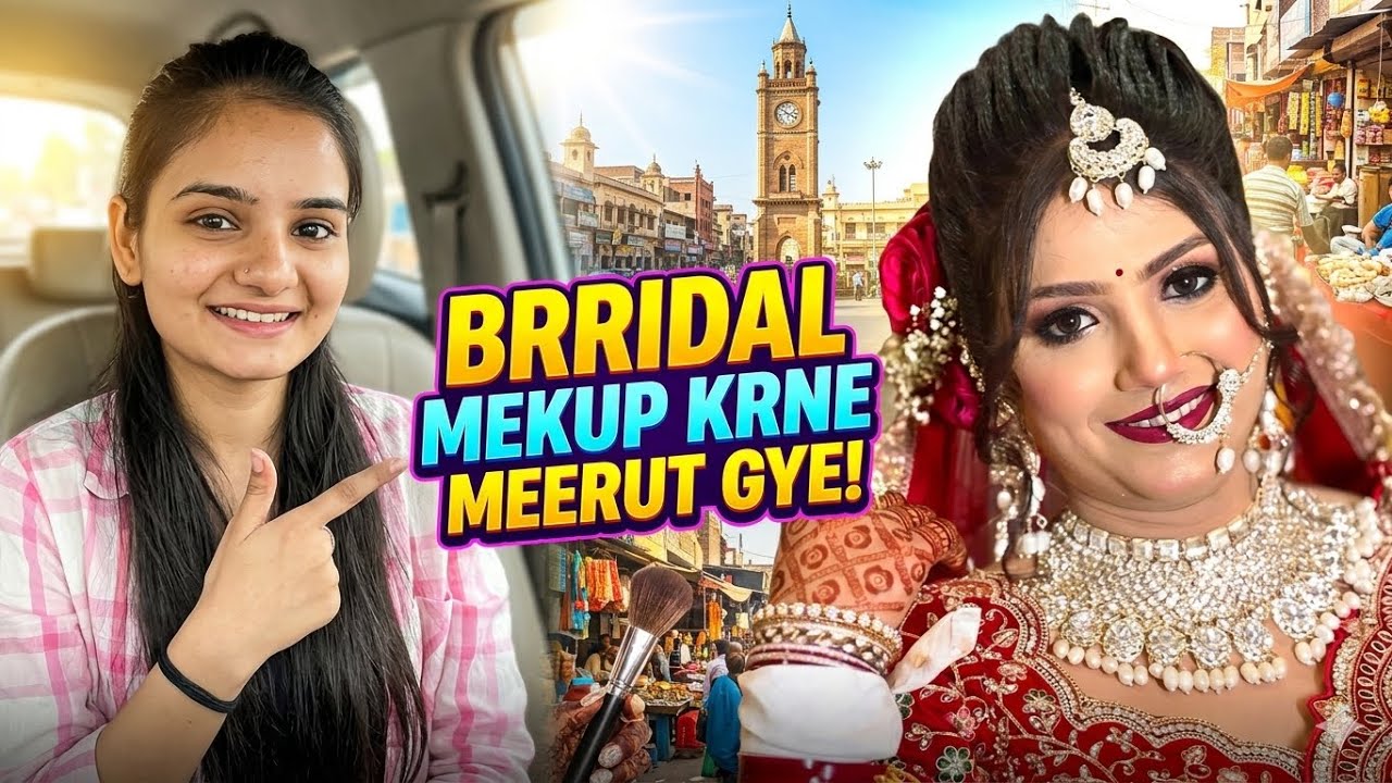 Aaj Meerut gye bridal markup krne 😍 (vlogs 3)#dailyvlog #vlogs 