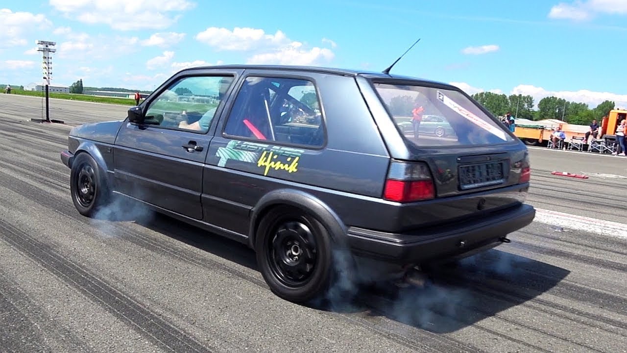 VW GOLF MK2 VR6 Turbo 900HP BRUTAL Acceleration SOUNDS