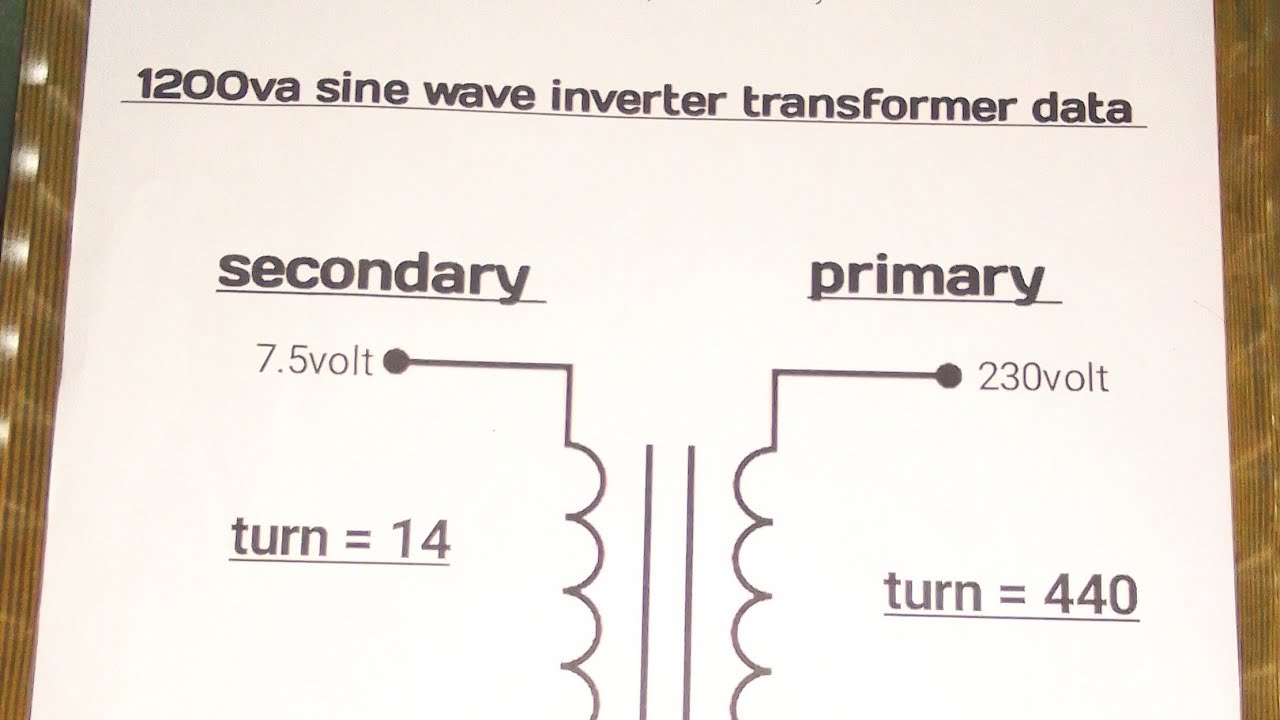 1200va Sine wave inverter transformer data ||work in all inverter| (12volt)