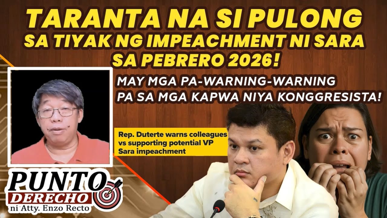 TARANTA NA SI PULONG SA TIYAK NG IMPEACHMENT NI SARA SA PEBRERO 2026!