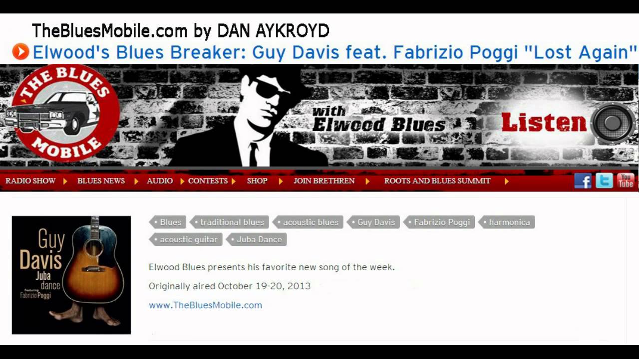 The Blues Mobile Dan Aykroyd talks about Juba Dance by Guy Davis and Fabrizio Poggi