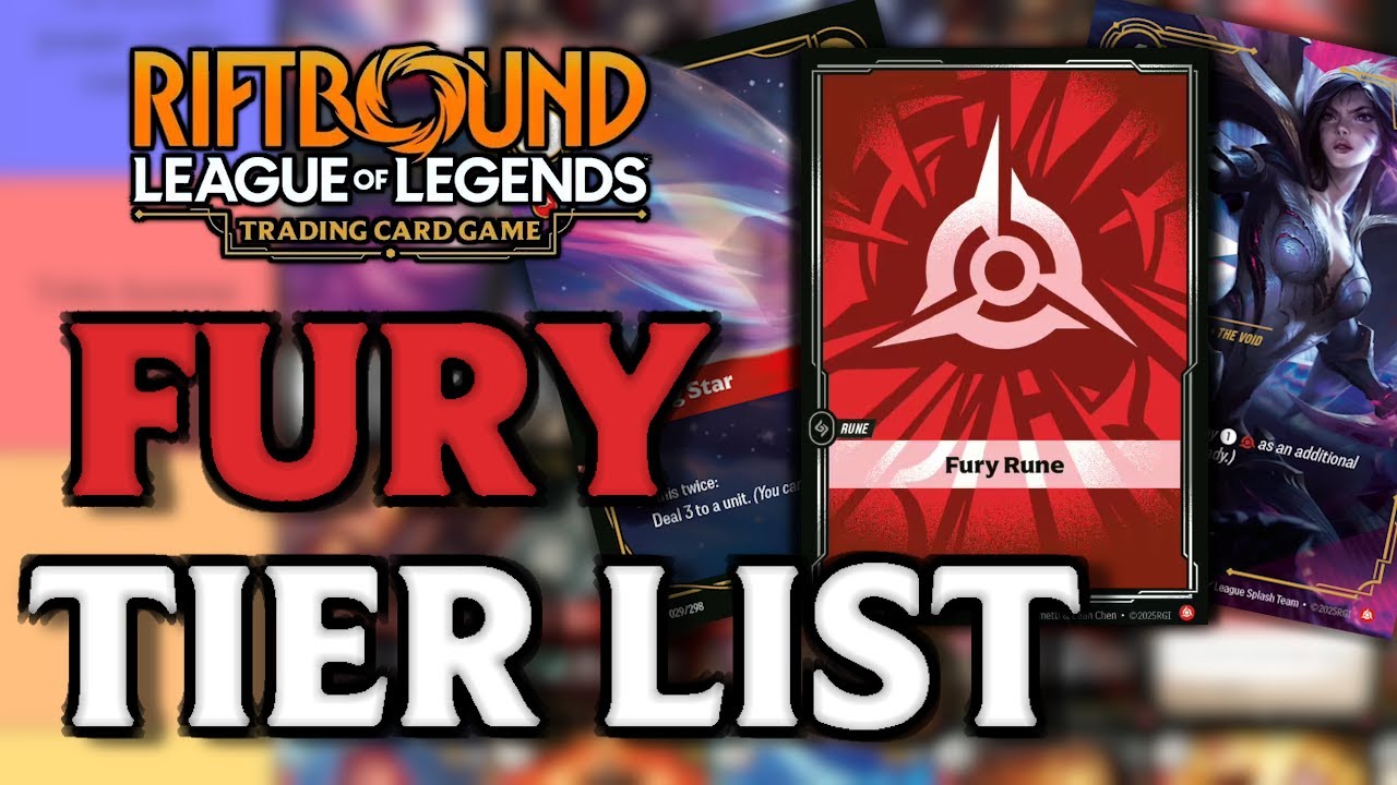 RIFTBOUND | TIERLIST des cartes FURY (rouge)