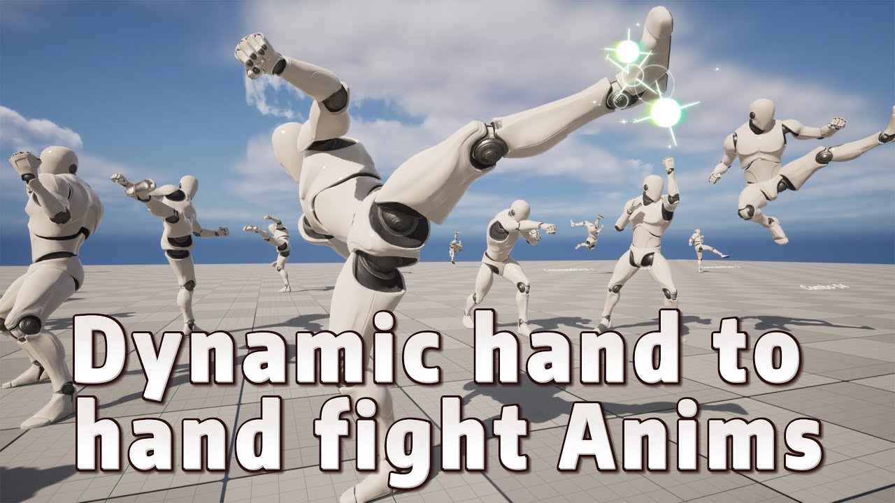 Dynamic hand to hand fighter combat animation