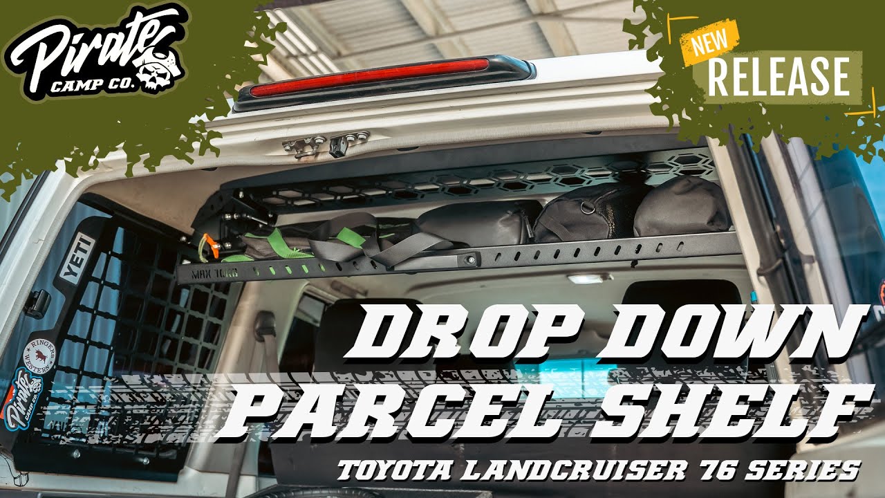 LC76 TOYOTA LANDCRUISER REAR PARCEL DROP DOWN SHELF How to Install