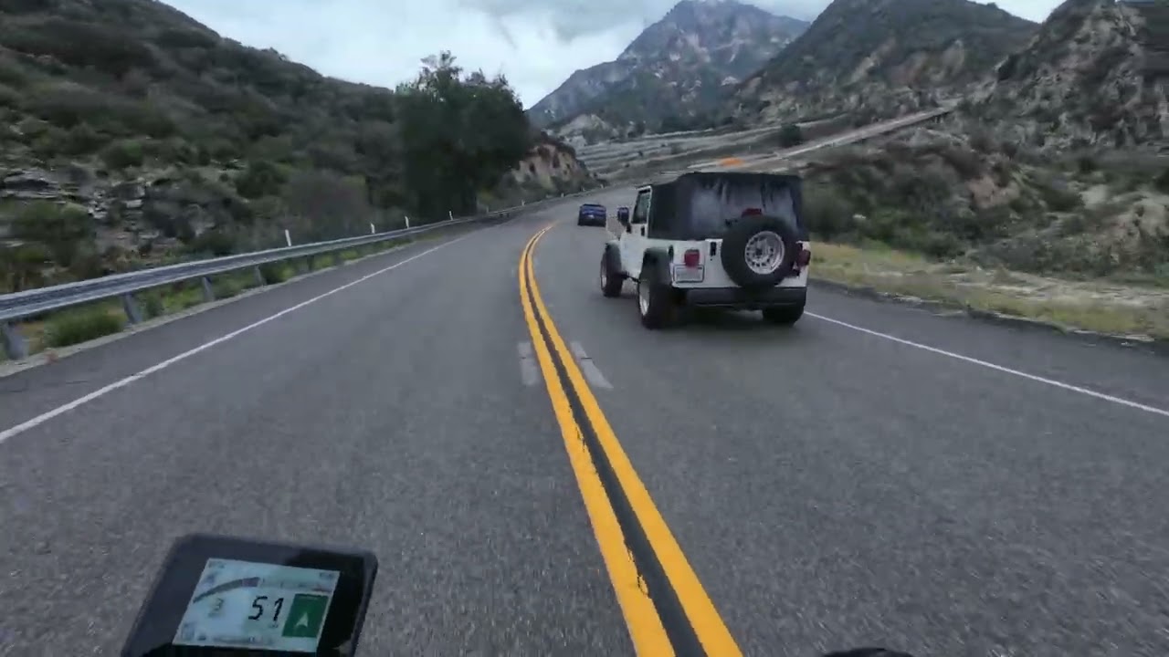 Solo motorcycle ride from Sunland to Newcombs Ranch on Feb 15, 2026