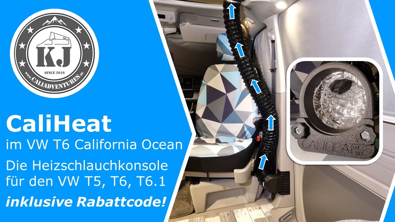 CaliHeat im VW T6 California Ocean - Die Heizschlauchkonsole für den VW T5, T6, T6.1