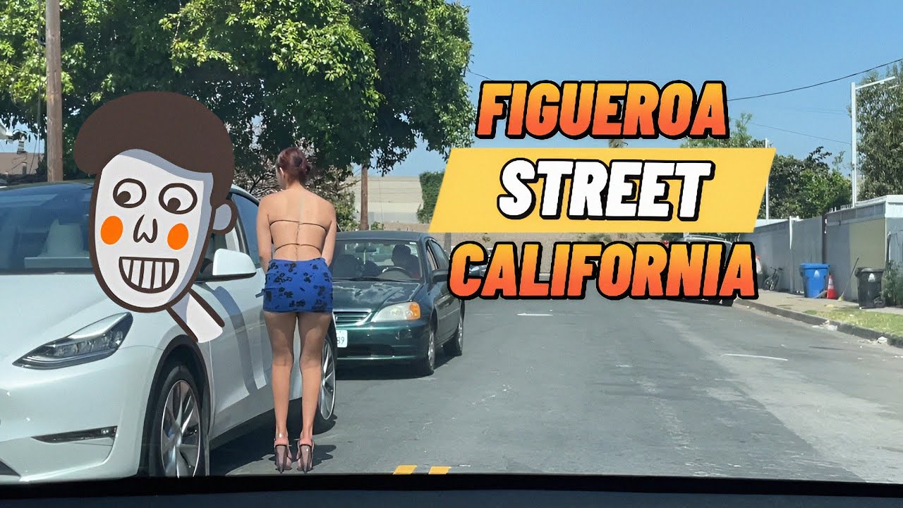 Normal Thursday on Figueroa Street Los Angeles California