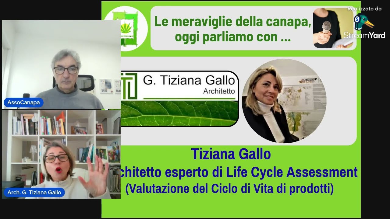 Tiziana Gallo Life Cycle Assessment  sostenibilità e canapa industriale nell'edilizia