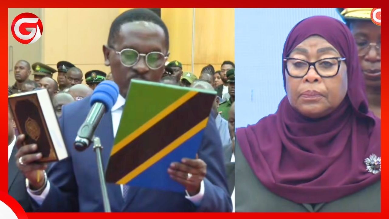 WAZIRI SALUM na WENZAKE WALIVYOKULA KIAPO CHA UKATIBU MKUU MBELE ya RAIS SAMIA IKULU....