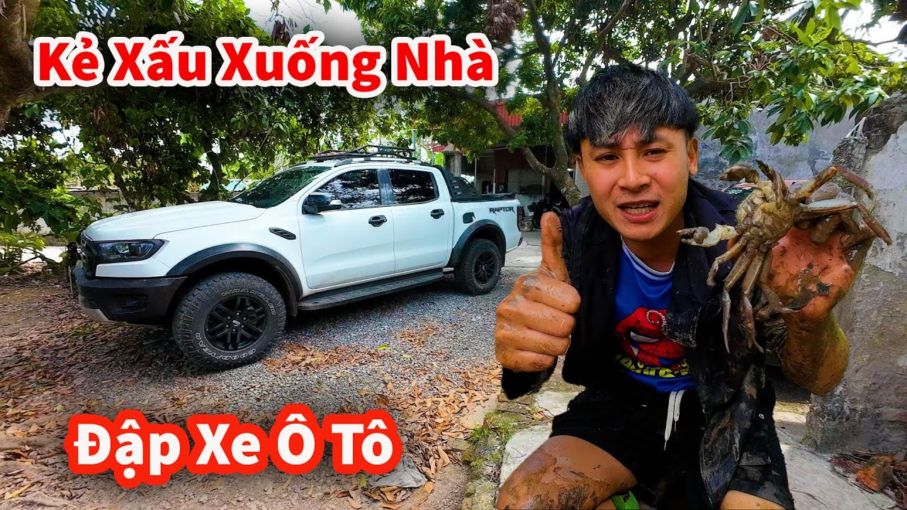 Hậu Cáo - Bị Kẻ Xấu Đập Xe Ô Tô Vụ Xuống Đồng Bắt Cua !