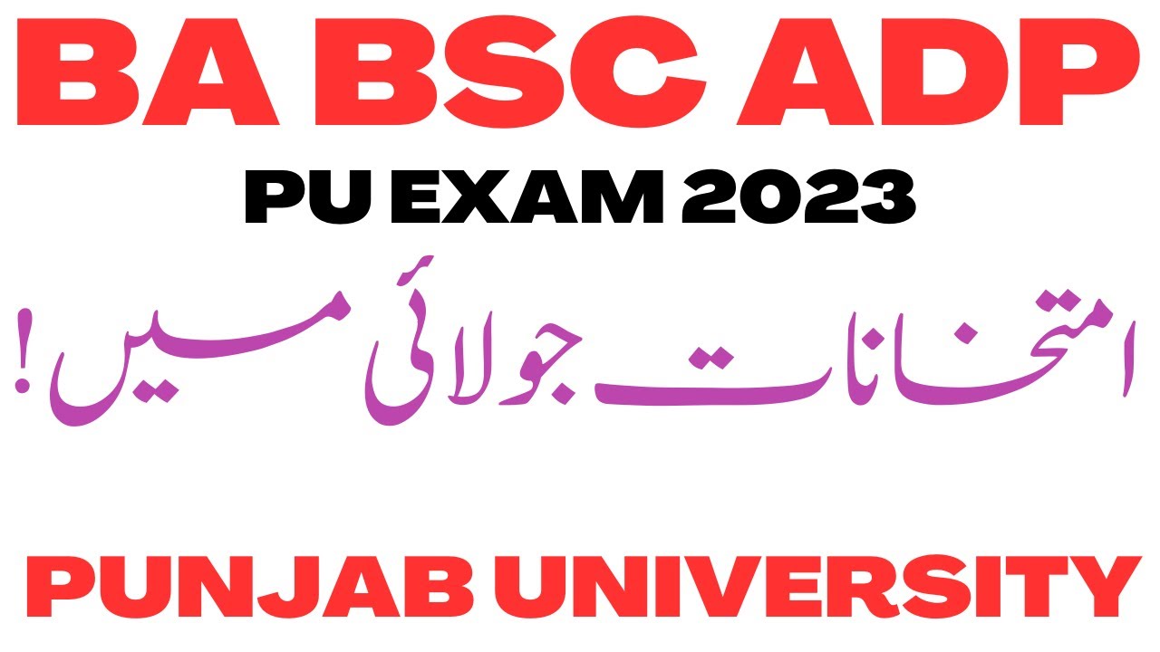 BA BSc ADP Annual 2023 Exams PU | BA BSc Exams 2023