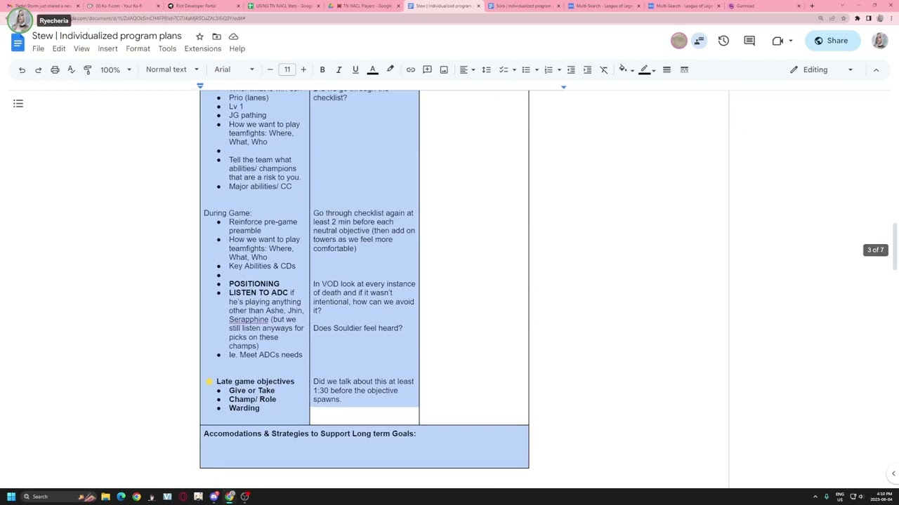 2nd Session with SMART GOAL Setting in League of Legends