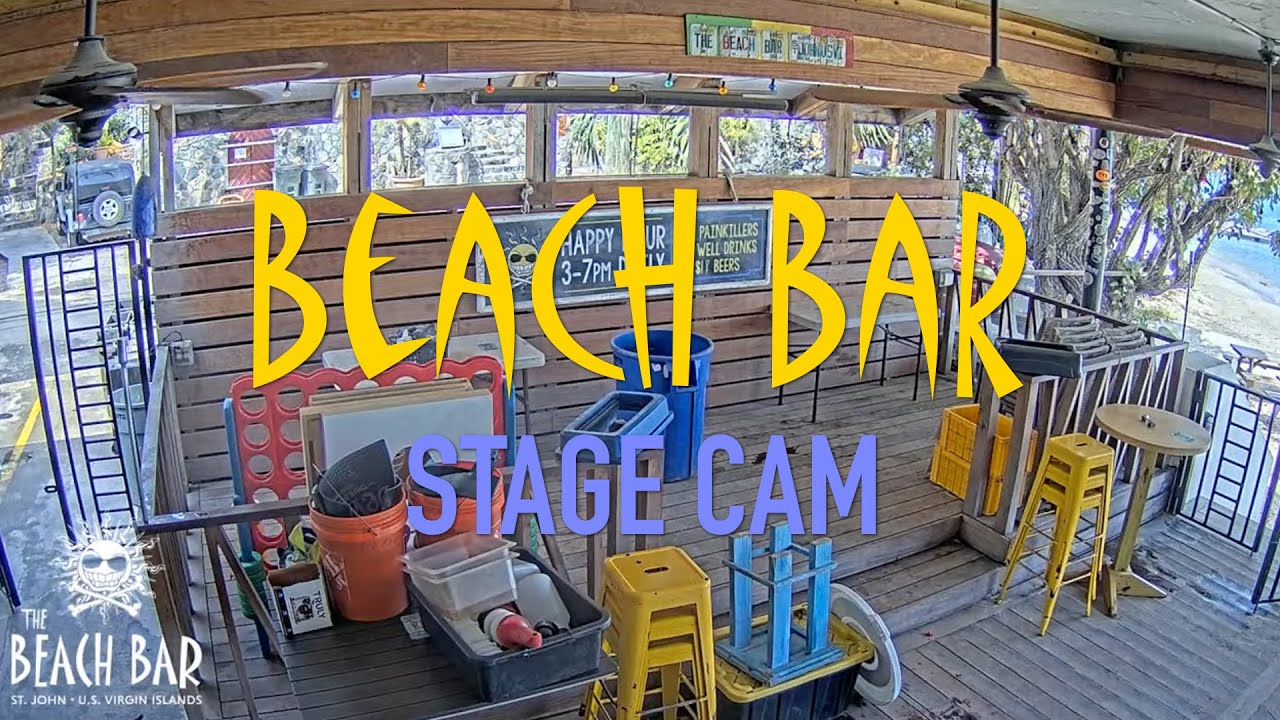 Beach Bar St. John live Stage webcam