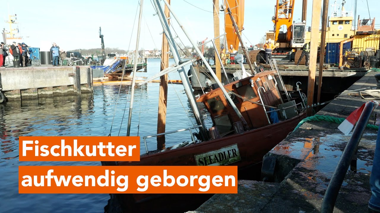 Aufwendige Bergung des Fischkutters „Seeadler“