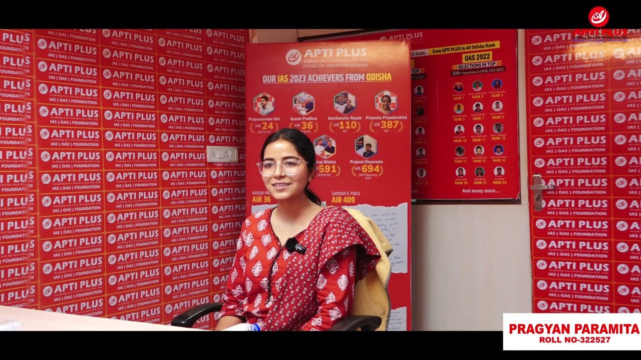 PRAGYAN PARAMITA   || RANK 236 || OAS 2023 || Mock Interview || APTI PLUS