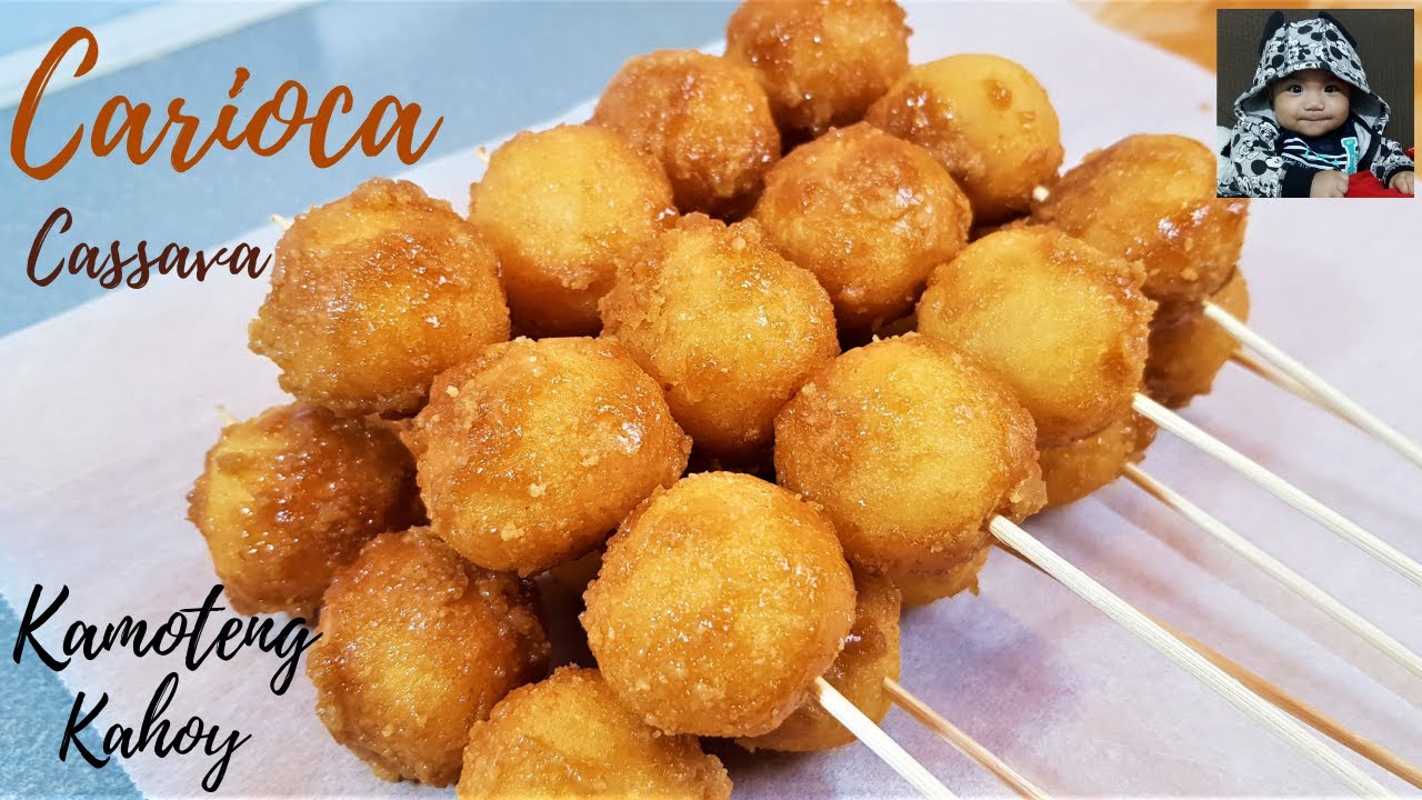 Crunchy and chewy Kamoteng Kahoy Carioca - Cassava #cariocacassavarecipe #carioca #kamotengkahoy