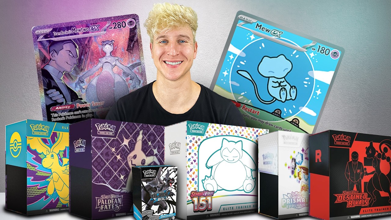 Opening Destined Rivals & Paldean Fates Hunting Mewtwo & Mew