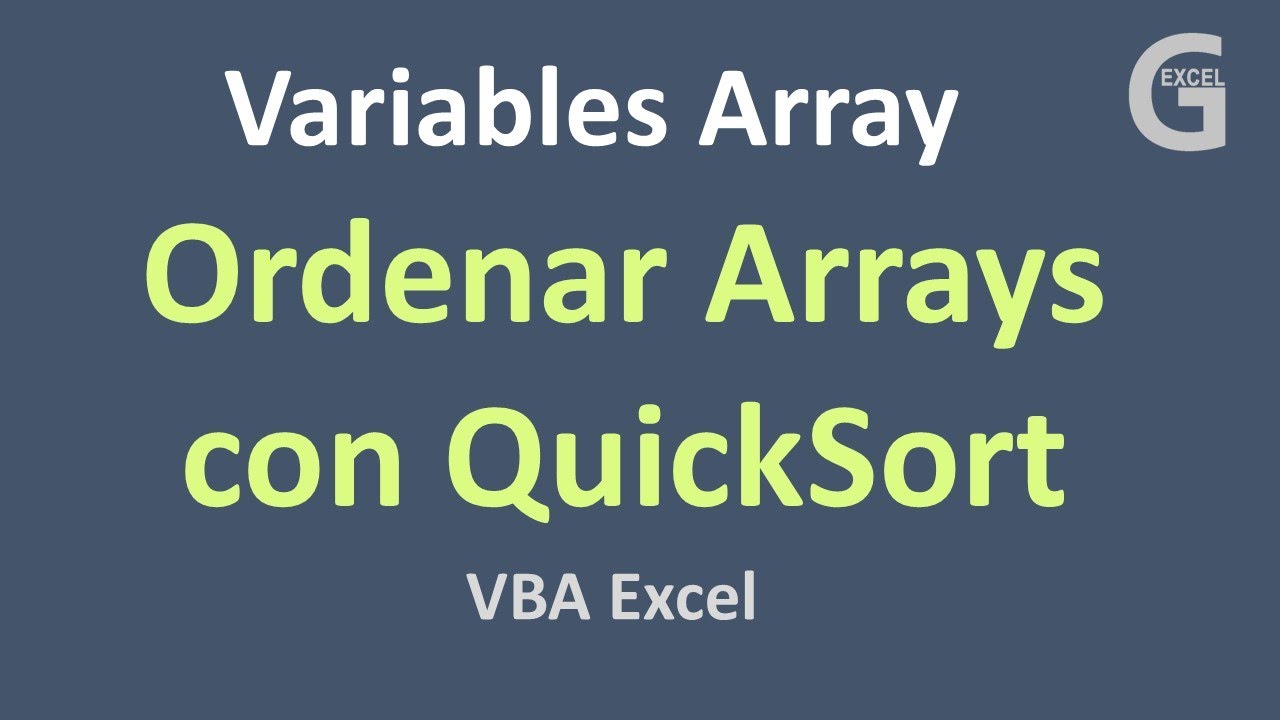 Excel VBA: Ordena arrays de forma ultra rápida con QuickSort 🚀