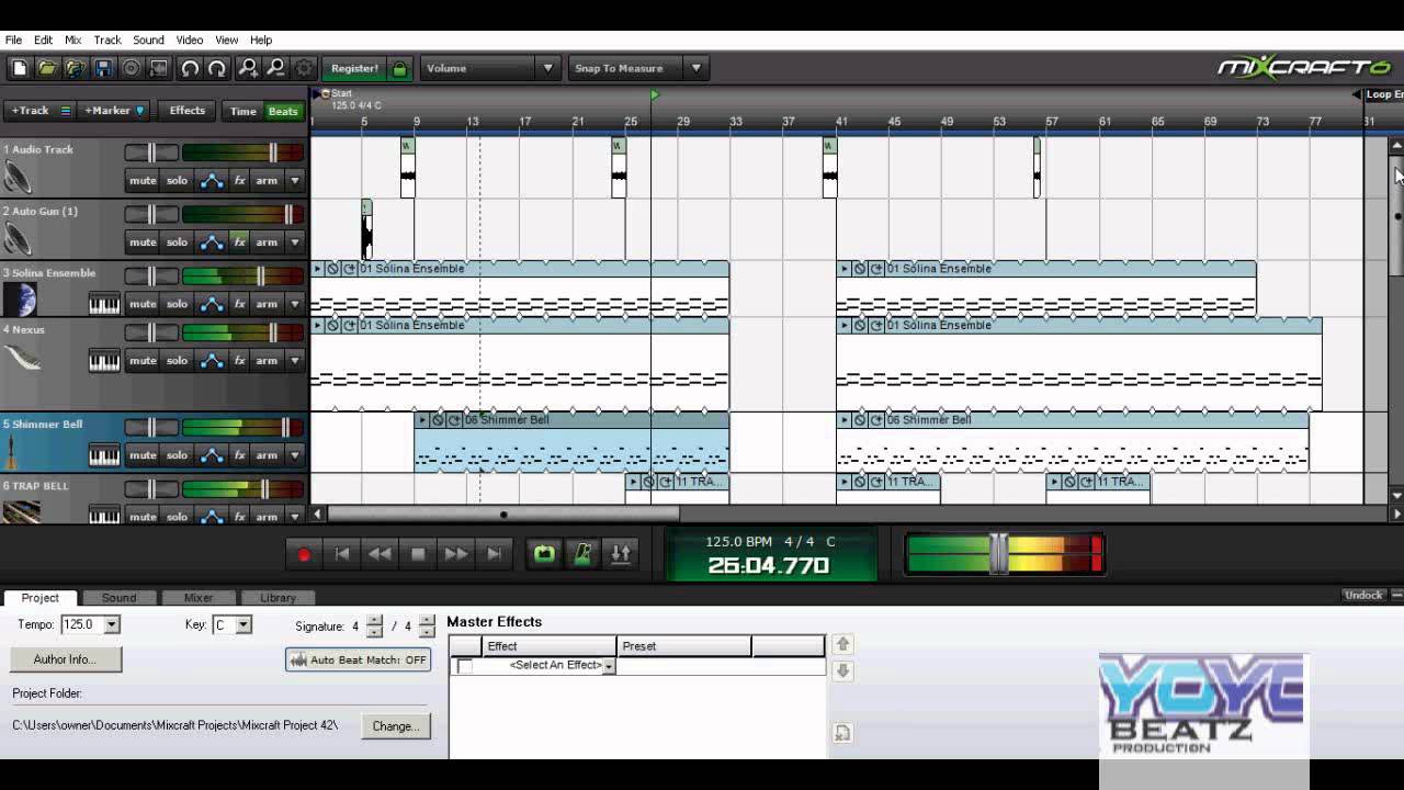 lil Durk Competition remake instrumental beat in Mixcraft 6