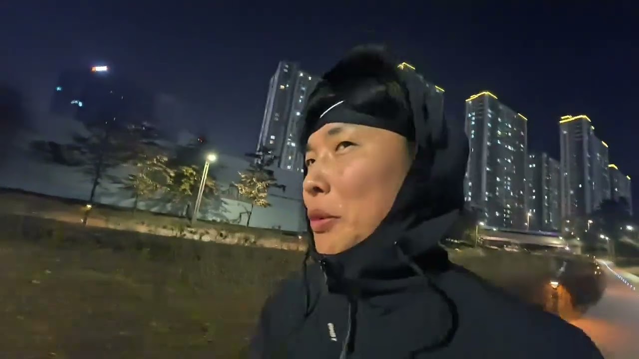 26년 02월 09일 1km 4분13초 신기록 달성 5km 러닝영상!
