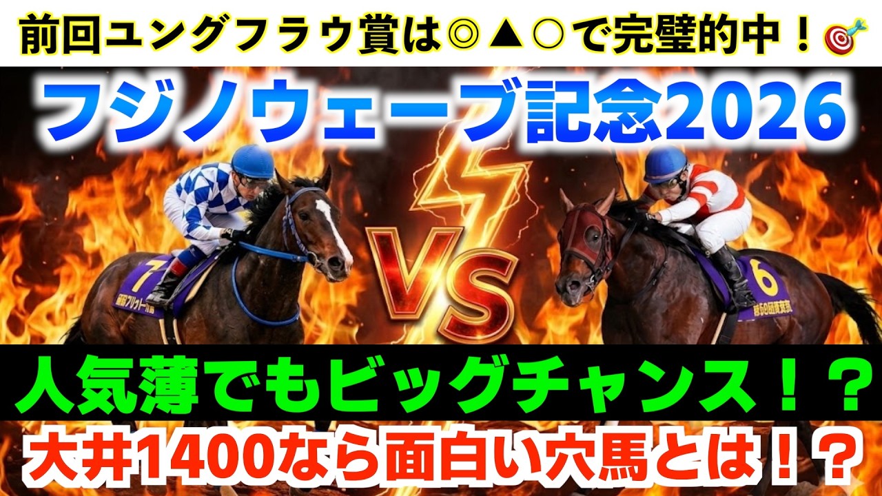 【フジノウェーブ記念2026】今年も波乱か！？中央転入馬が人気の中心も…推せる穴馬！