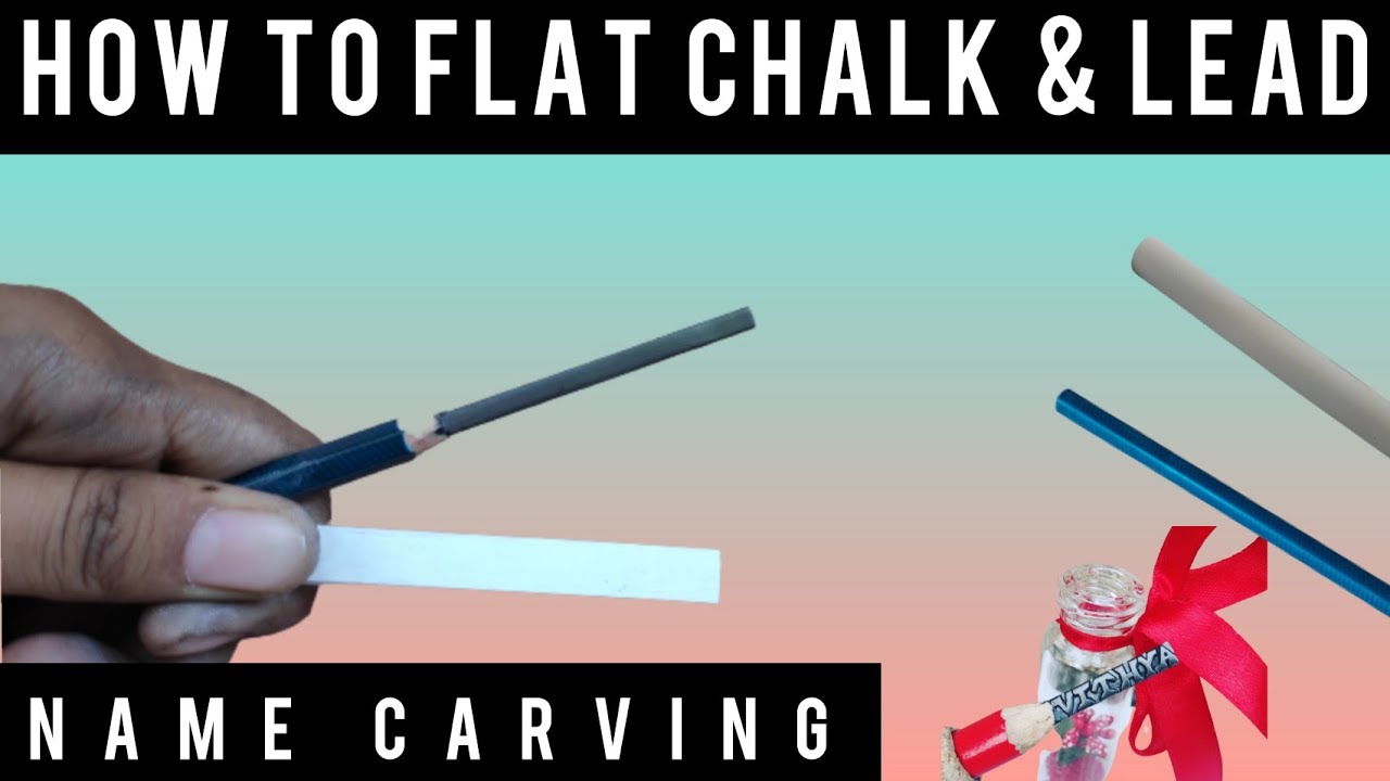 HOW TO FLAT CHALK & PENCIL FOR NAME CARVING|chalkcarving|leadcarving|Name carving|nandhinindni