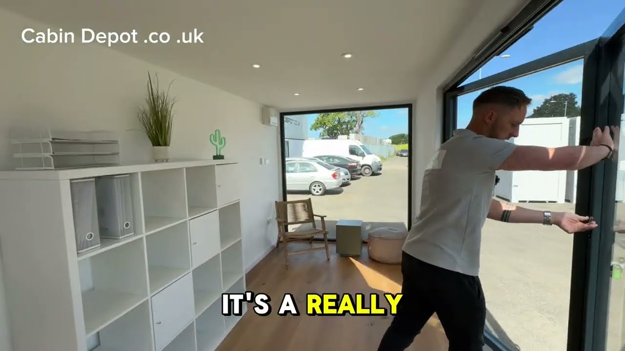 Amazing Modified 20ft Shipping Container by Cabin Depot. Garden Offices for Uk customers.