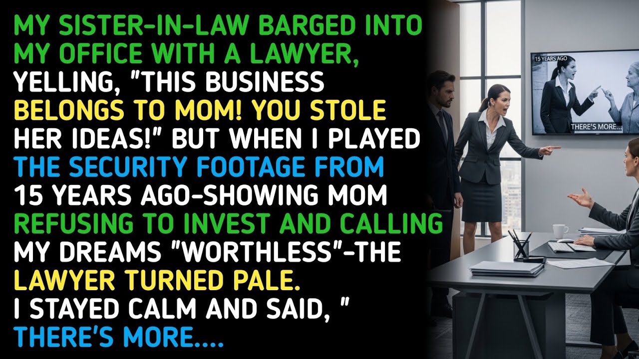 MY SISTER-IN-LAW BARGED INTO MY OFFICE WITH A LAWYER, YELLING, 