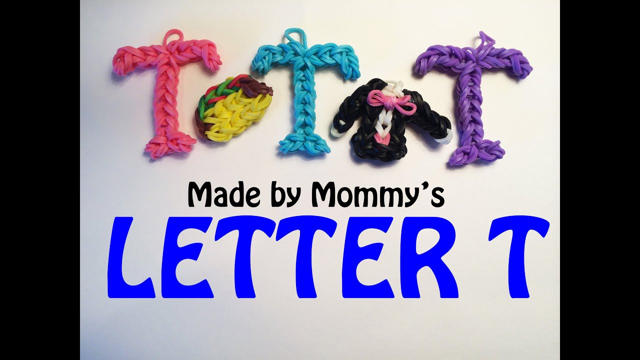 Rainbow Loom Letter T Charm Using Just the Hook