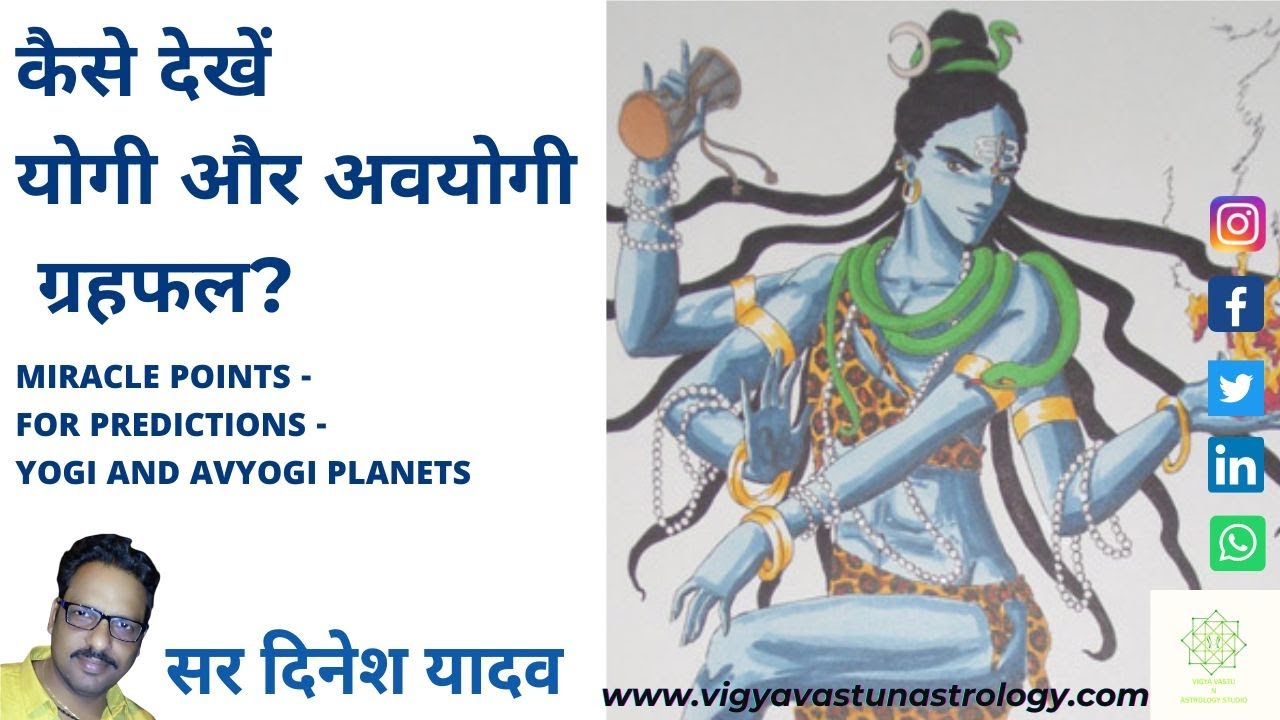 कैसे देखें योगी और अवयोगी ग्रहफल?-MIRACLE POINTS-FOR PREDICTION-YOGI AND AVYOGI PLANETS-Dinesh Yadav