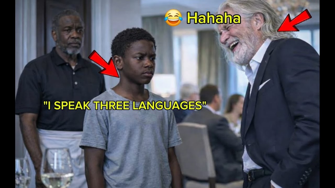 “I SPEAK THREE LANGUAGES” THE BILLIONAIRE LAUGHED UNTIL THE CLEANER’S SON EXPOSED A DANGEROUS SECRET