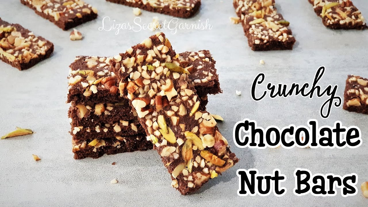 Crunchy Chocolate Nut Bars | Simple Recipe | Nut bars