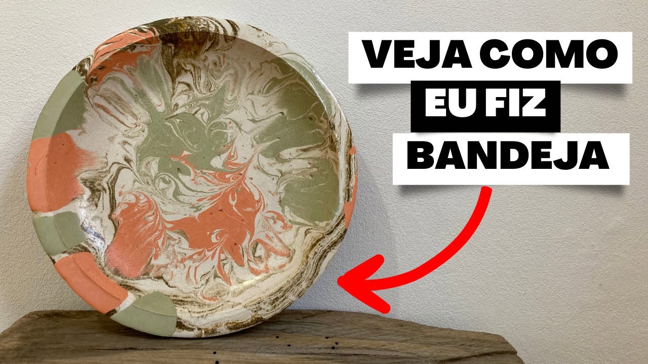 Como fazer BANDEJA de cimento feito com ARGAMASSA ACIII BRANCA e ÁGUA | PASSO A PASSO