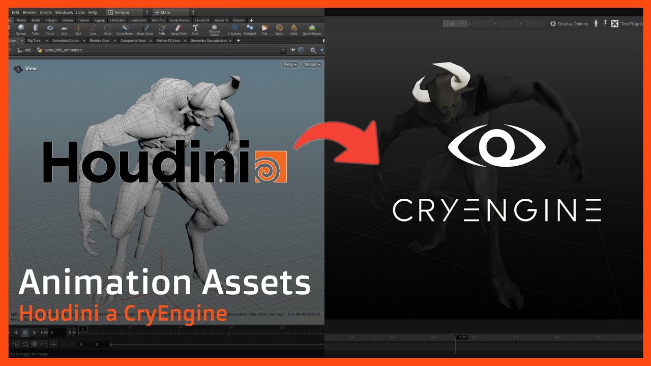Houdini to CryEngine - Animation Assets