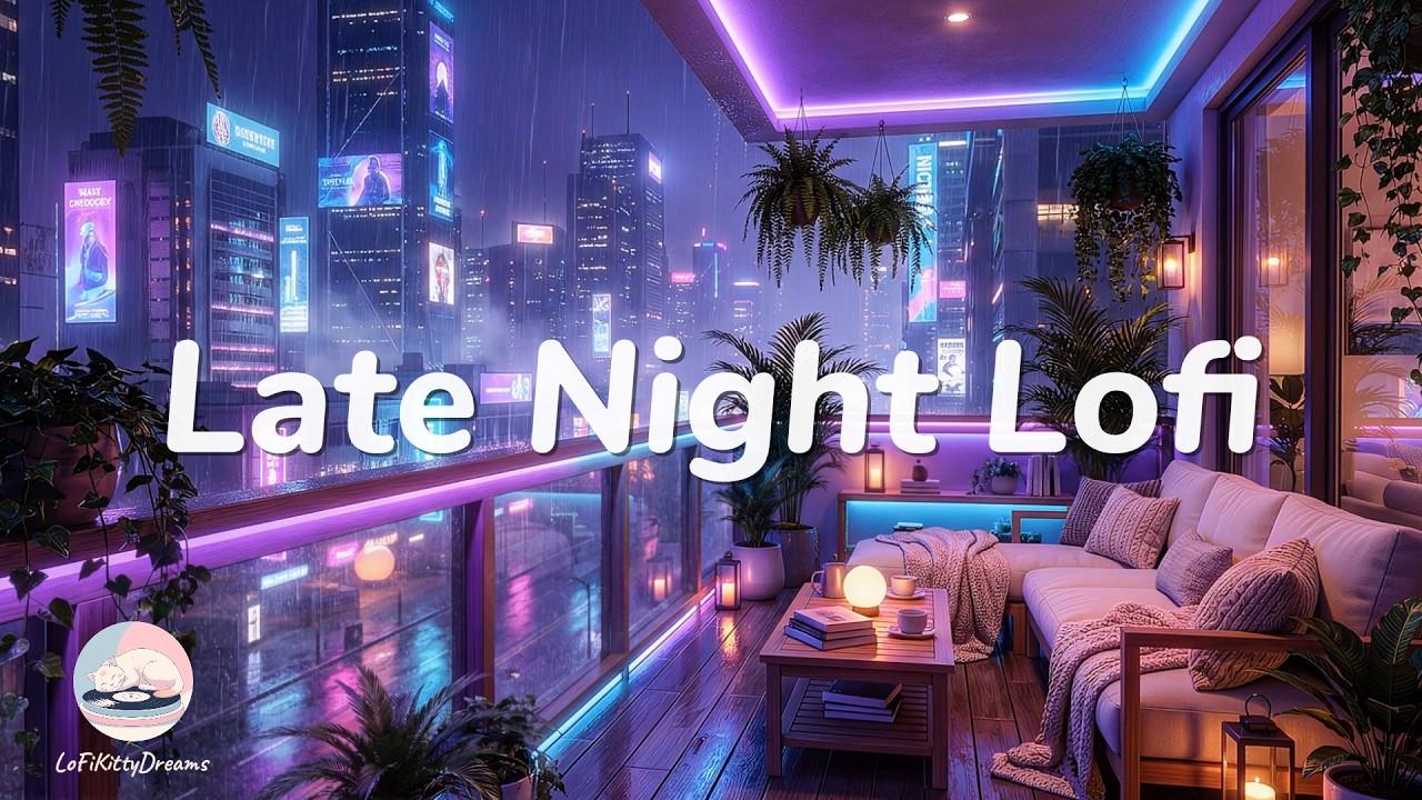 Late Night Lofi – Neon Rain City Vibes 🌧️🌃