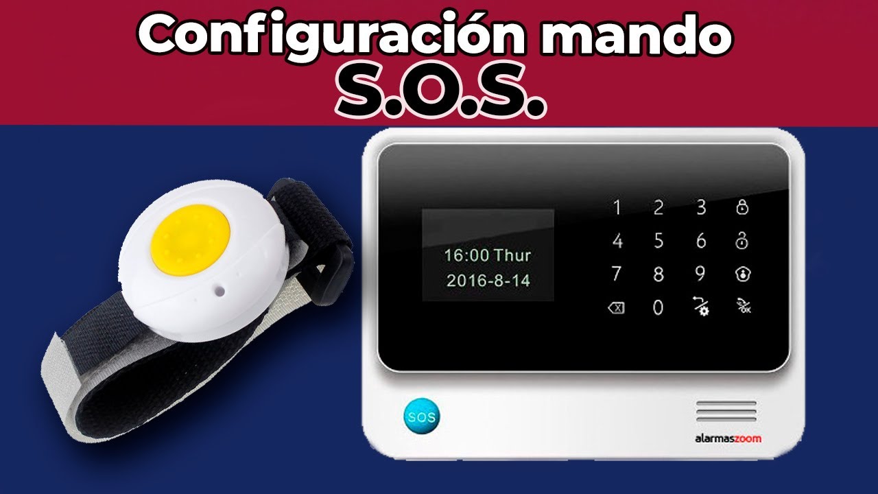 🔻 Mando SOS - Botón de pánico pulsera en alarma 🔻 Configuración pulsador pánico personas mayores