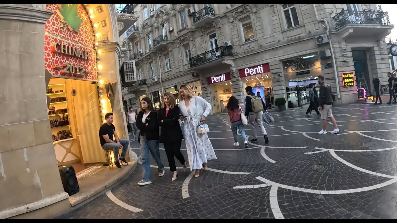 Baku Targovu walkings in 4k 60 fps