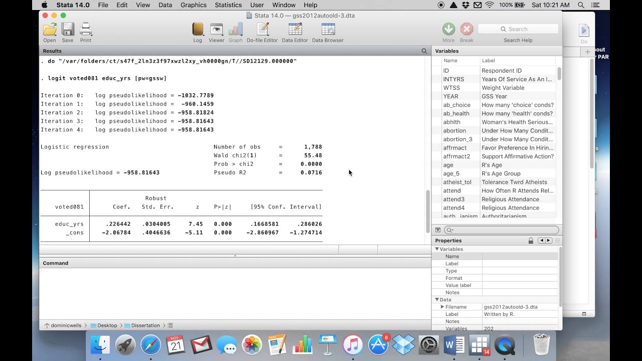 Logistic Regression with Stata