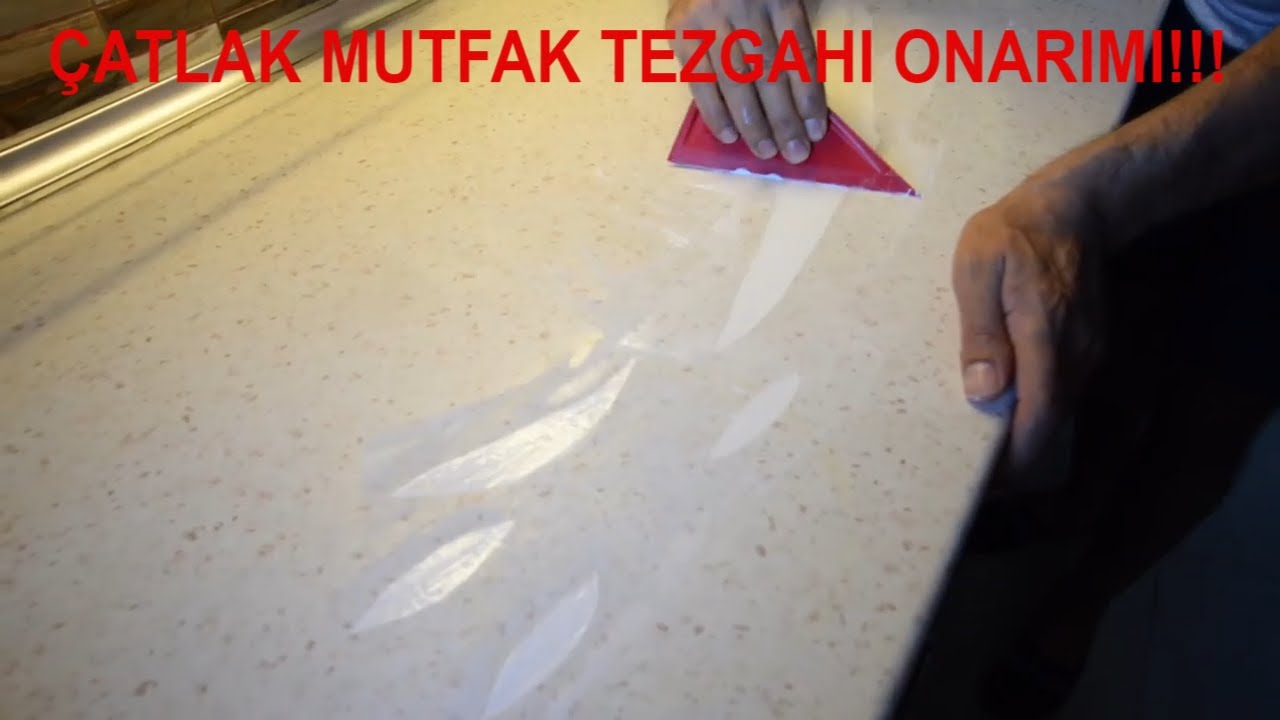 &Ccedil;ATLAK MUTFAK TEZGAHI TAMİRİ   #Tezgahtadilatı1#MutfakTezgahıOnarımı #&Ccedil;atlakdolguuygulaması #Vlog