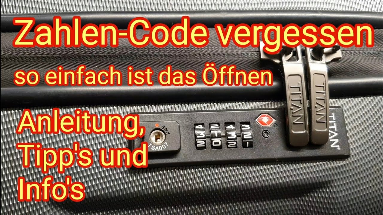 Zahlen-Code vergessen - so einfach ist das &Ouml;ffnen,  Koffer-Schloss TSA007 /002. Knacken ist m&ouml;glich