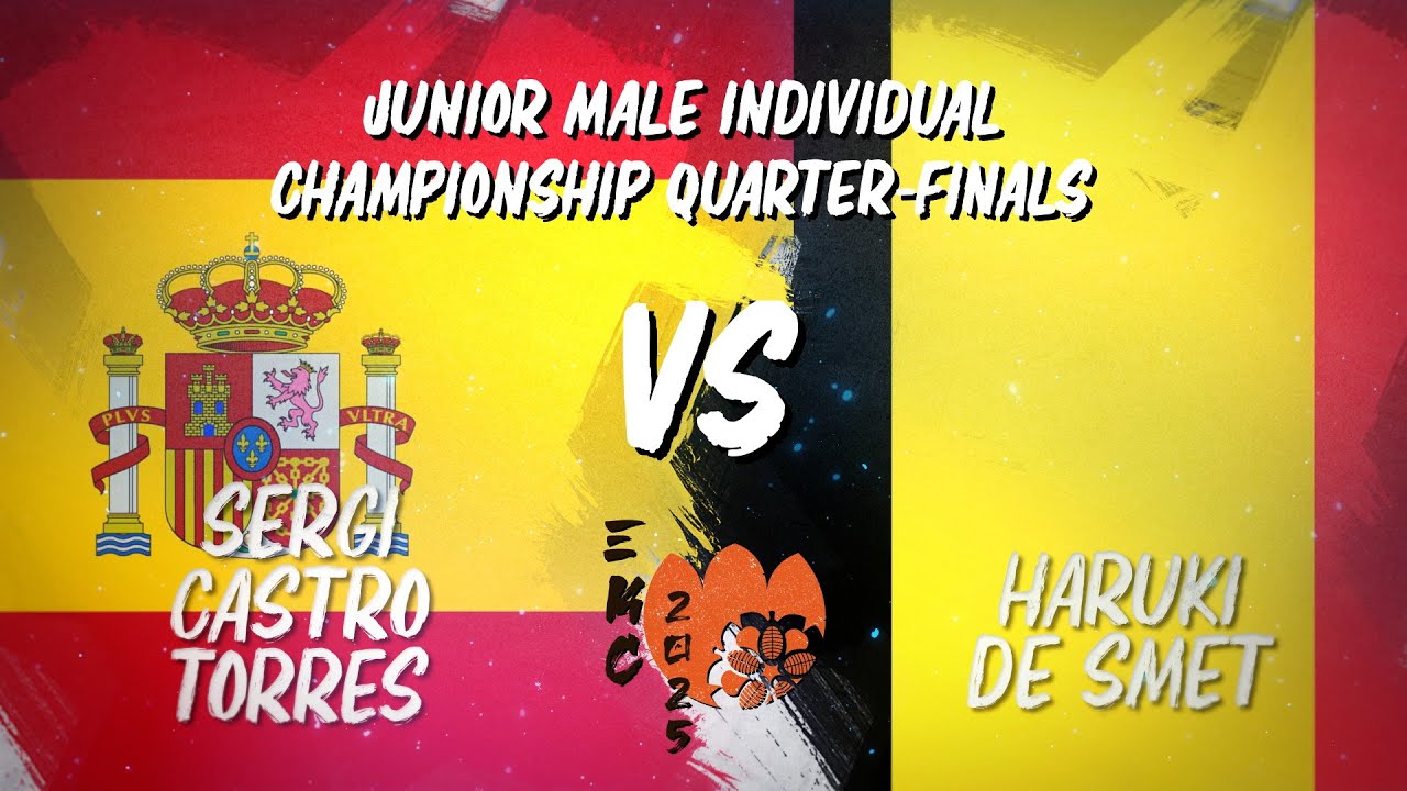 33rd European Kendo Championship (EKC 2025): Junior Male Individual Quarter-finals - Castro/De Smet