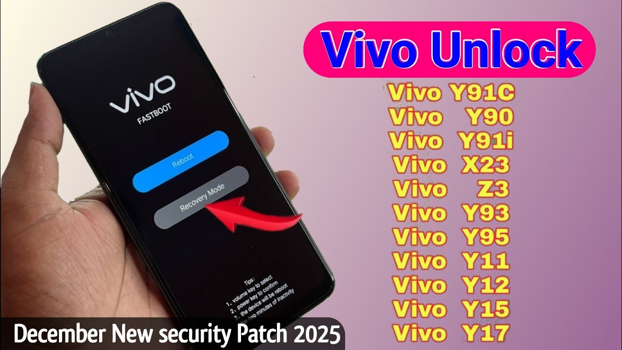 Vivo Y91c, Y90, Y91i, Y93, Y95, Y11, Y12, Y15, Y17 All Type Password, Pattern Lock Remove In 2025