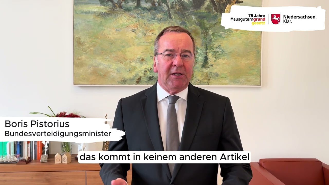 Boris Pistorius zu 75 Jahre Grundgesetz
