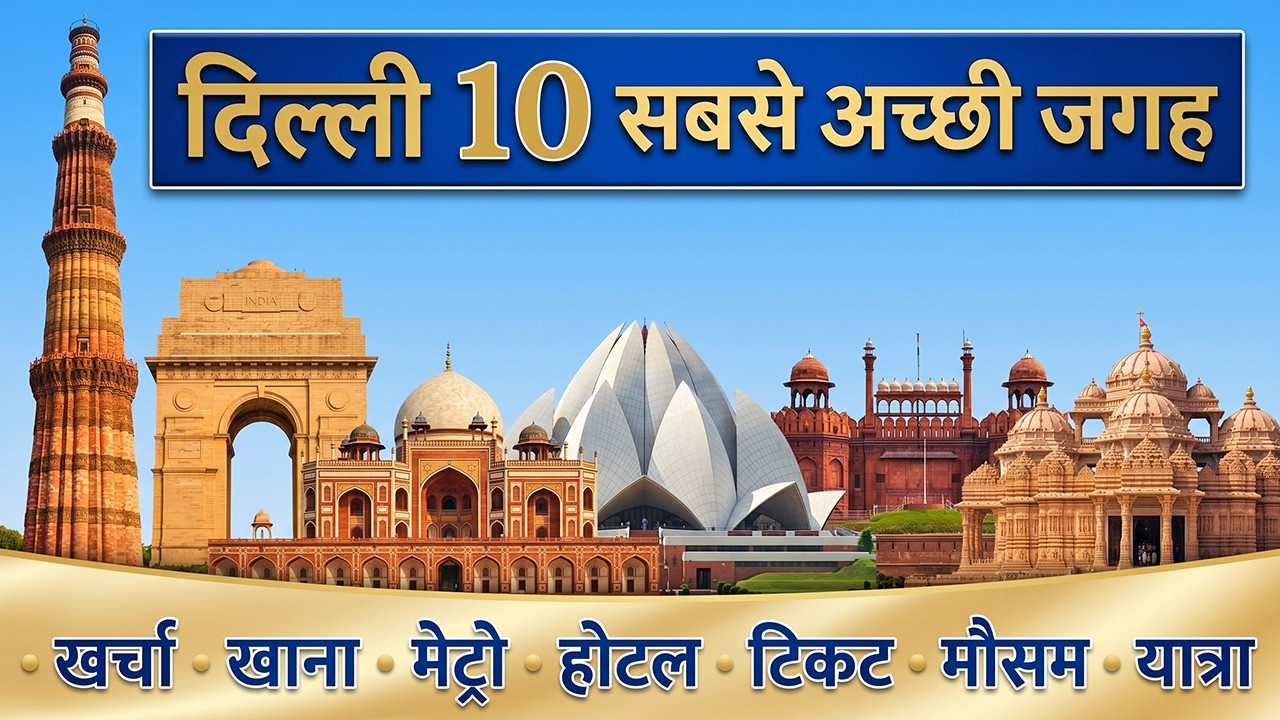 TOP 10 MUST VISIT PLACES IN DELHI | दिल्ली TOURISM TRAVEL GUIDE
