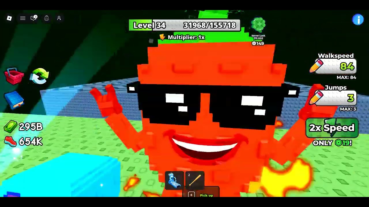 Roblox restarting as a noob in +1 speed for brainrots