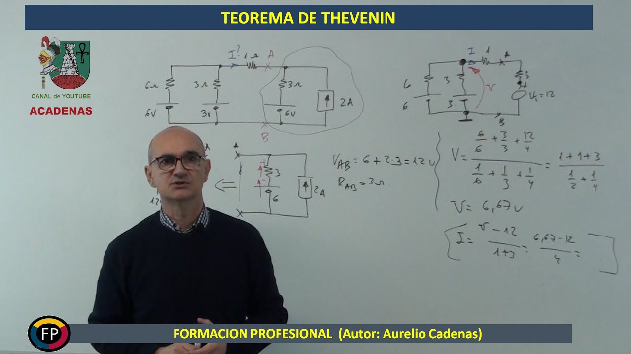 Como resolver circuito por thevenin y Millman (Curso electronica Clase 12.1)